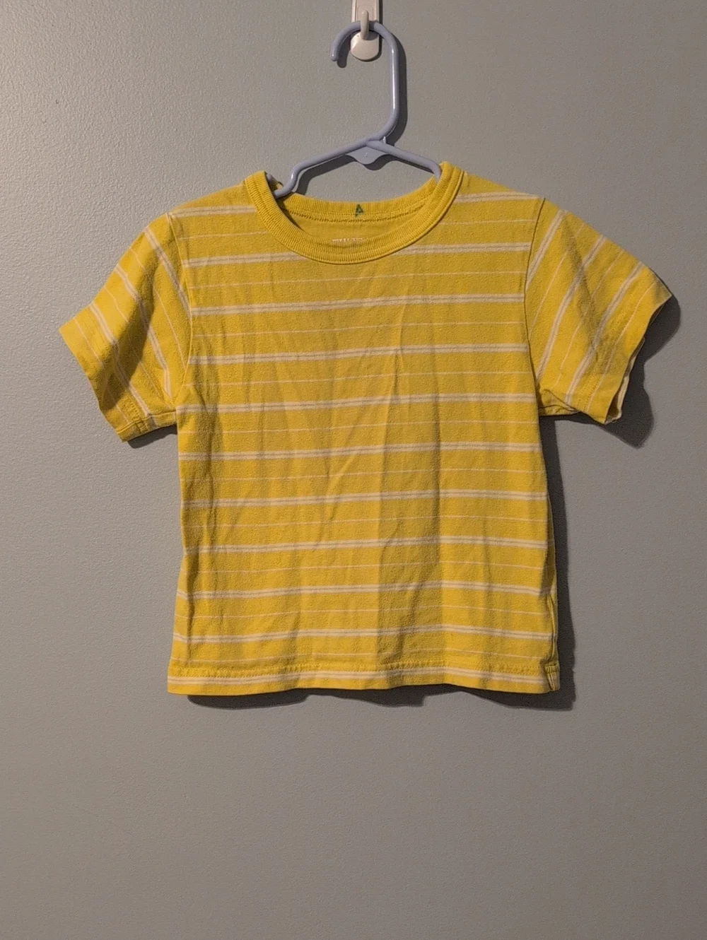 The Children's Place Yellow & White Striped Short Sleeve Tee